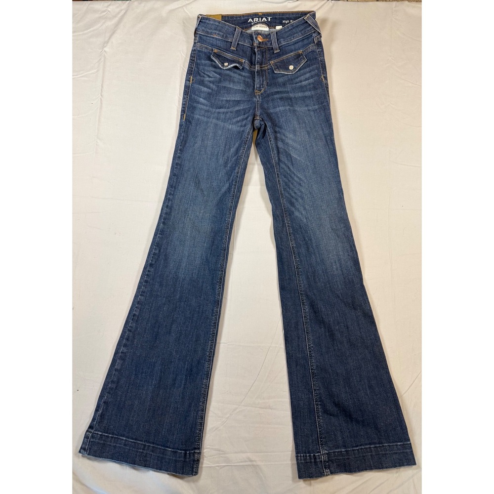 Ariat Denim Slim Trouser High Rise Jeans Pacific Wash 25R 10039597 Bessie